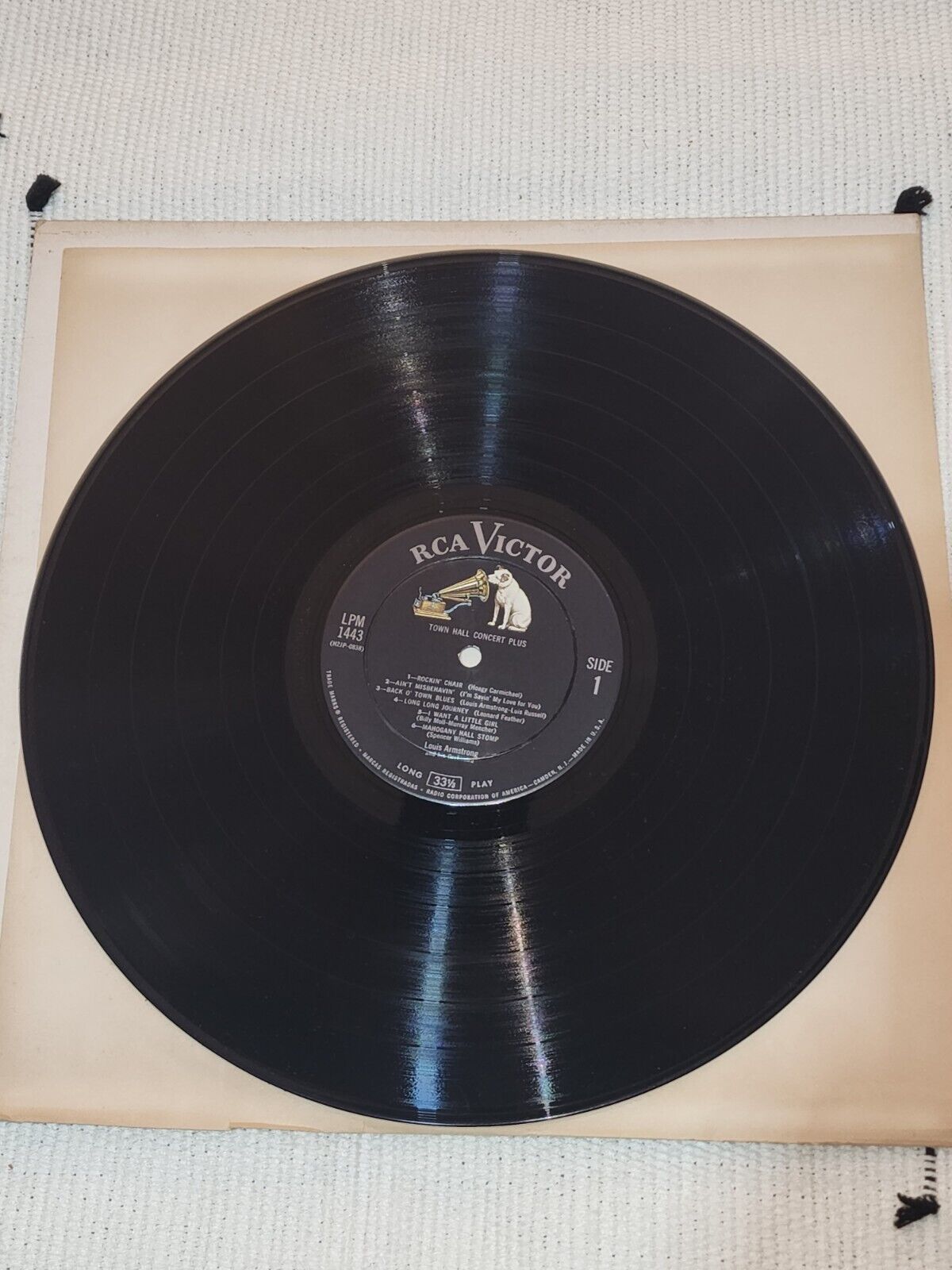 Louis Armstrong And His Orchestra ‎– Town Hall Concert Plus RCA, LPM 1443, VG+
