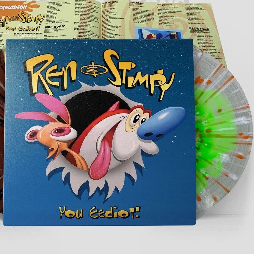 Ren and Stimpy - You Eediot! LIMITED EDITION 300 Clear Slime Green + Splatter LP
