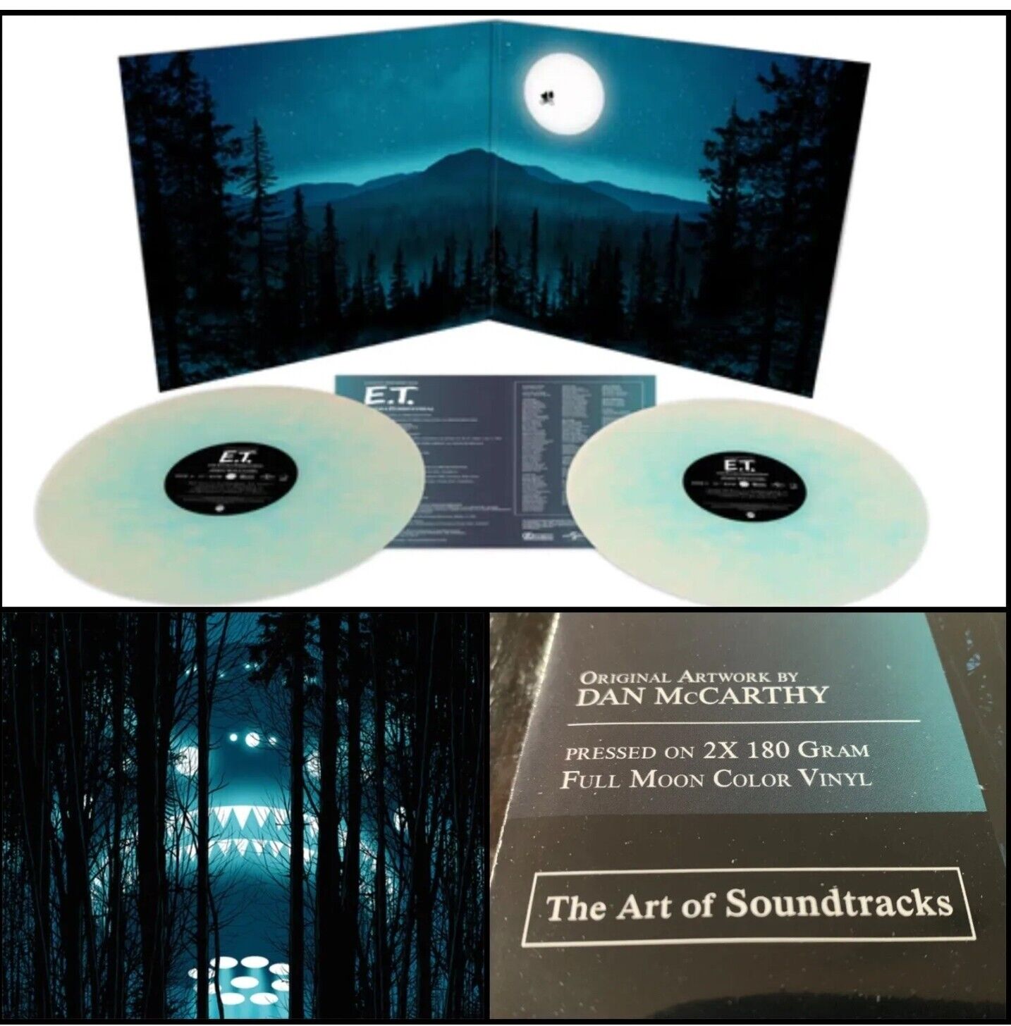 E.T. The Extra Terrestrial 40th Anniversary 2 LP  Full Moon Color Vinyl MONDO