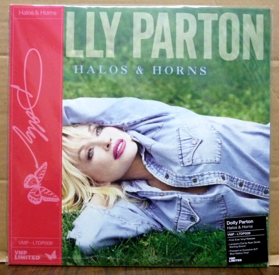 DOLLY PARTON Halos & Horns VMP 2-LP Limited LTD009 Blue Galaxy Colored Vinyl NEW