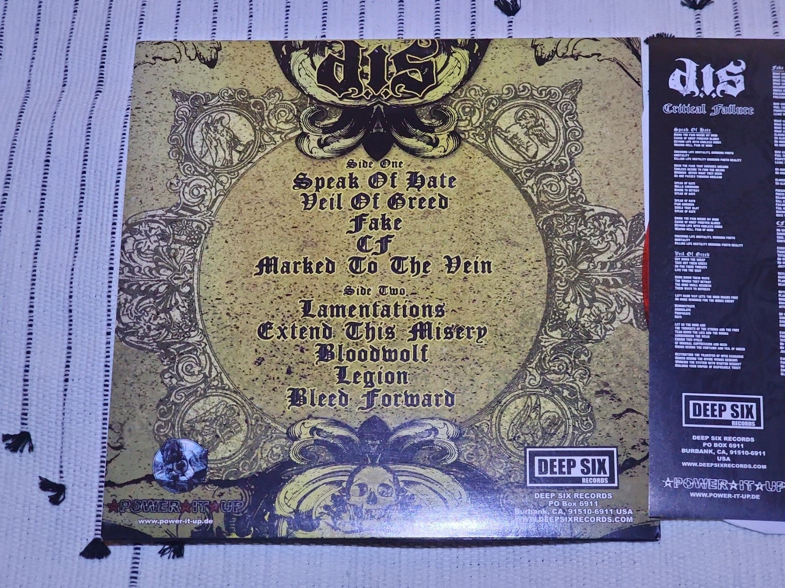 D.I.S (Destroyed In Seconds) Critical Failure RED Vinyl LP Hardcore Punk Rock
