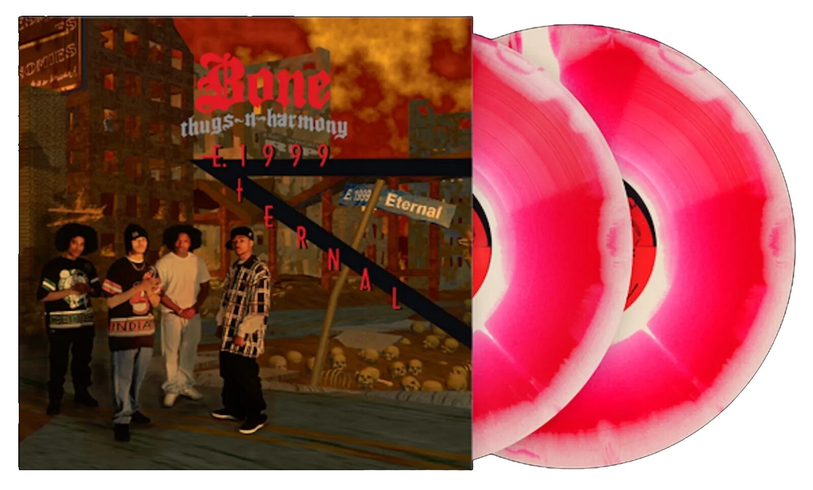 BONE THUGS N HARMONY E. 1999 ETERNAL VINYL RED SWIRL 2x LP 1ST OF THA MONTH VMP