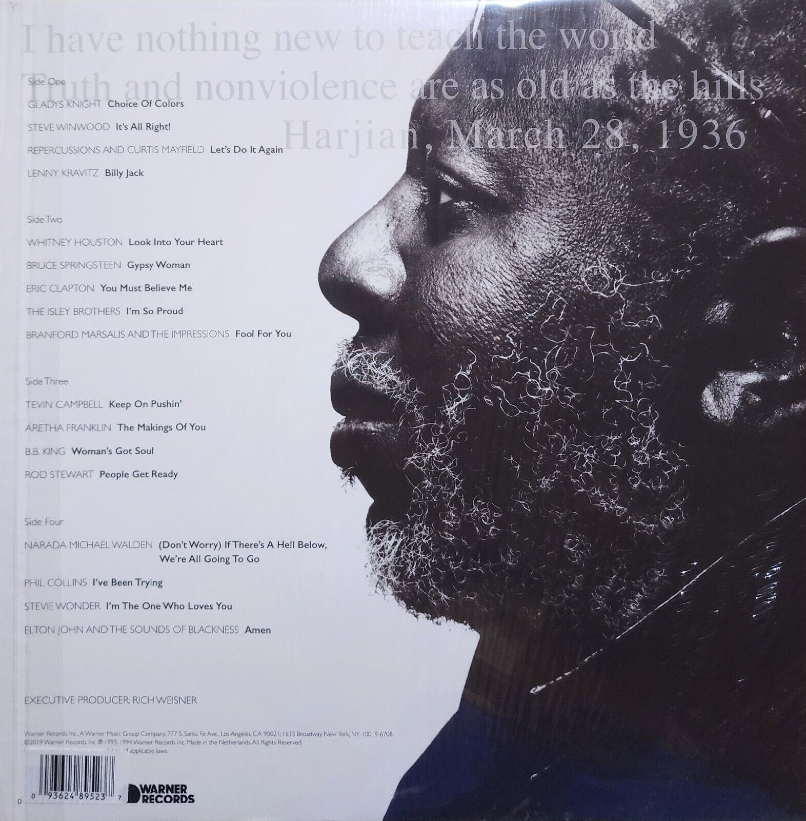 CURTIS MAYFIELD TRIBUTE 2LP NM SMOKY BLUE COLOR VINYL SHRINK CLAPTON VARIOUS