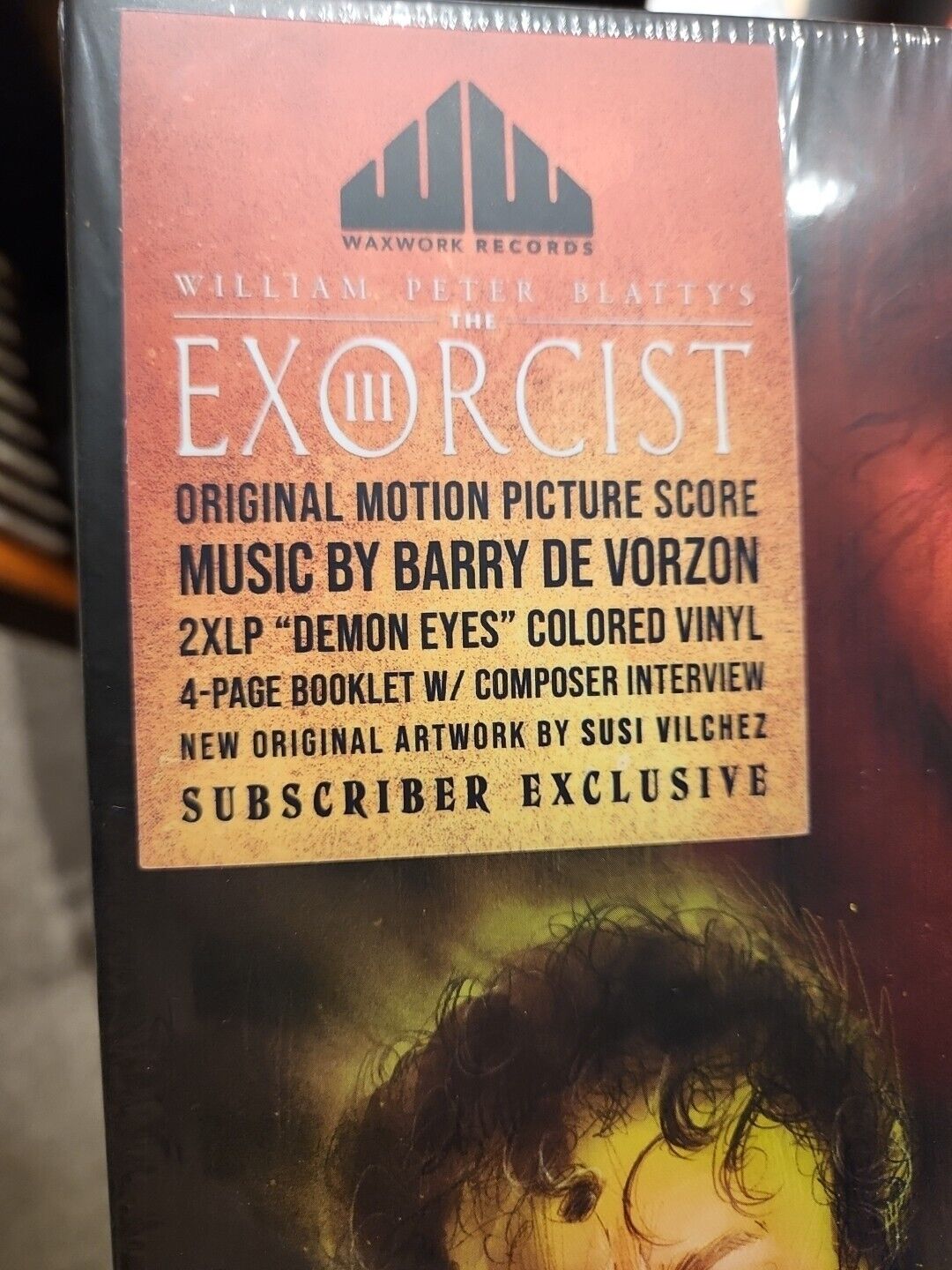 THE EXORCIST III Original Soundtrack Waxwork Vinyl 2 LP DEMON EYES SUBSCRIBER