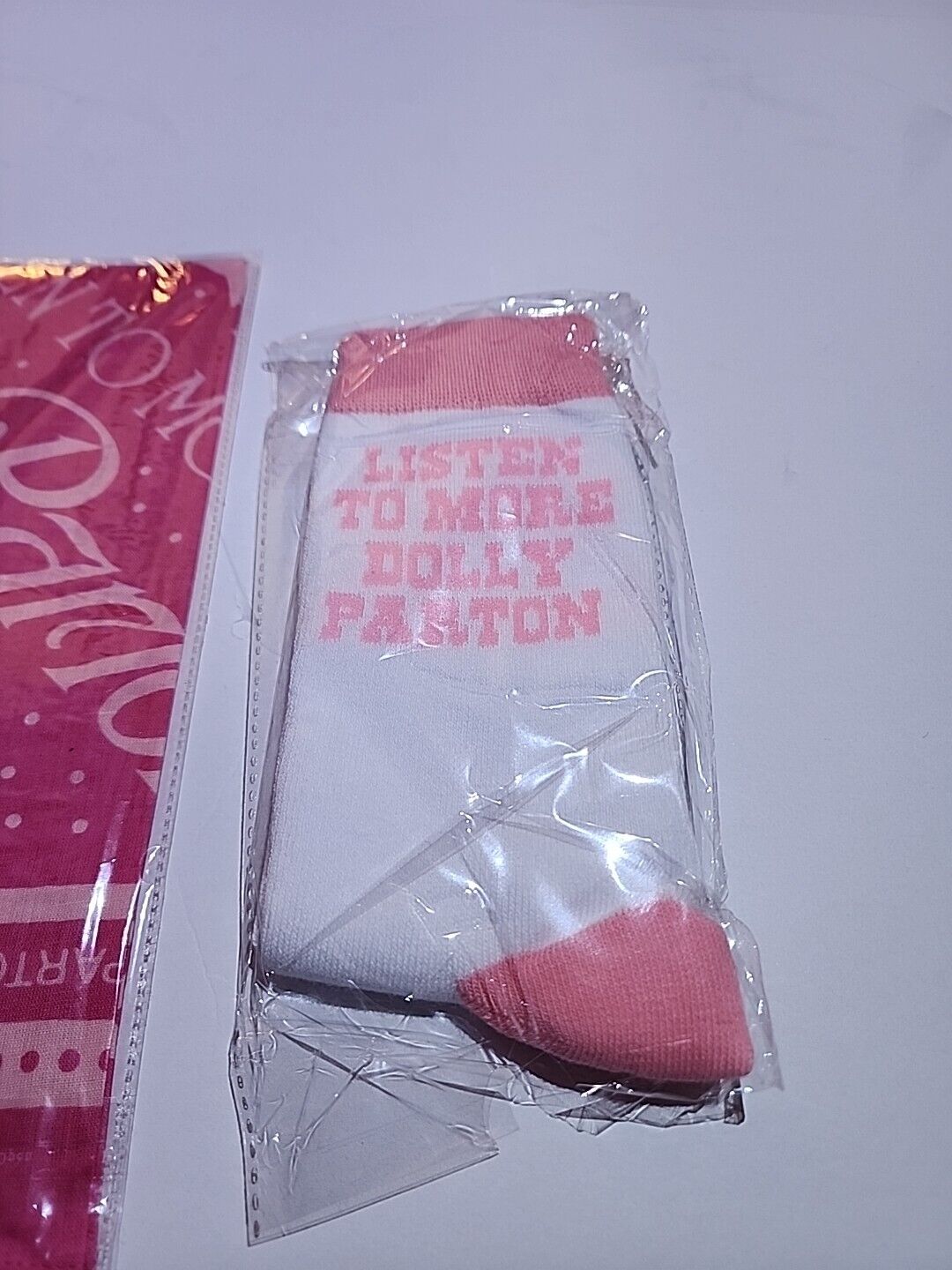 LISTEN TO MORE DOLLY PARTON BANDANNA + Women’s Calf Cut SOCKS ✨️ Cute ✨️ Pink ✨️