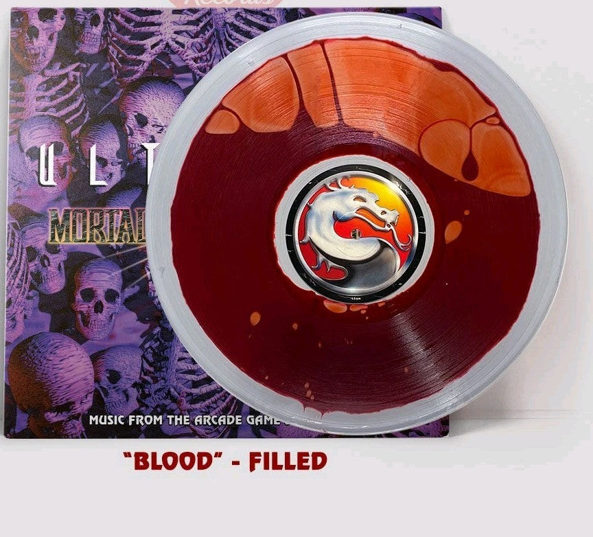 Mortal Kombat 4 Blood Filled Arcade Vinyl Record Soundtrack LP Liquid VGM MK4 🆕