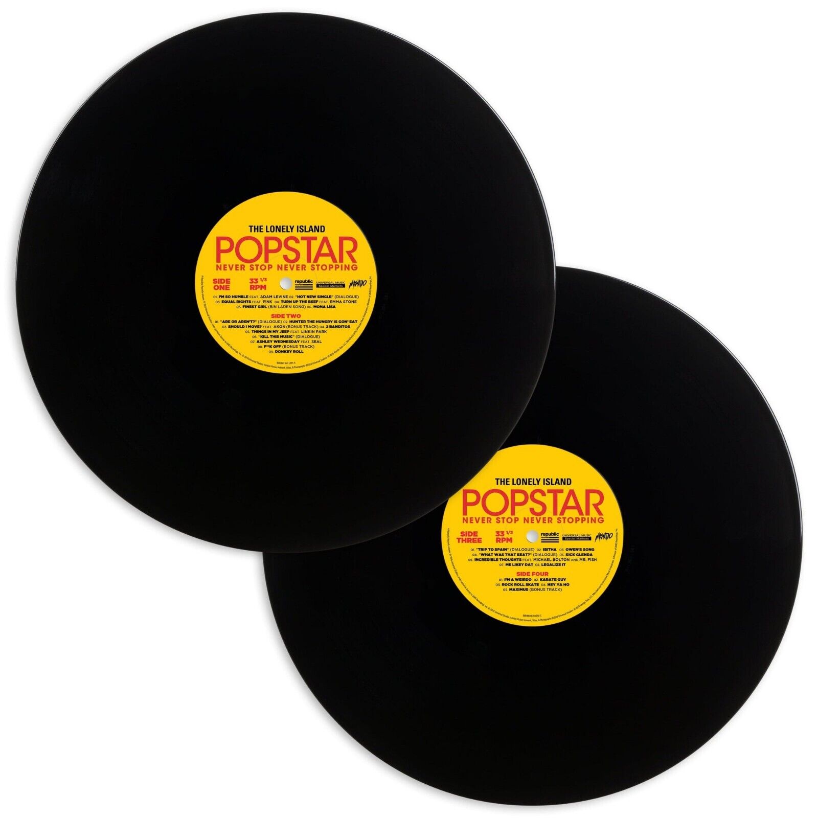 The Lonely Island- Popstar Sealed 2X LP 180G Never Stop Never Stopping Mondo OST