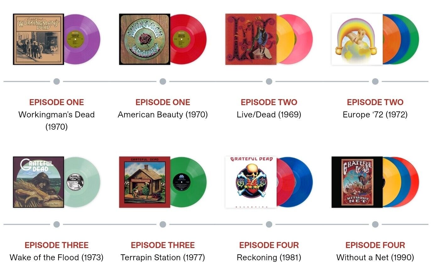 STORY OF THE GRATEFUL DEAD ANTHOLOGY 180G COLOR VINYL 14 LP DELUXE BOX SET VMP