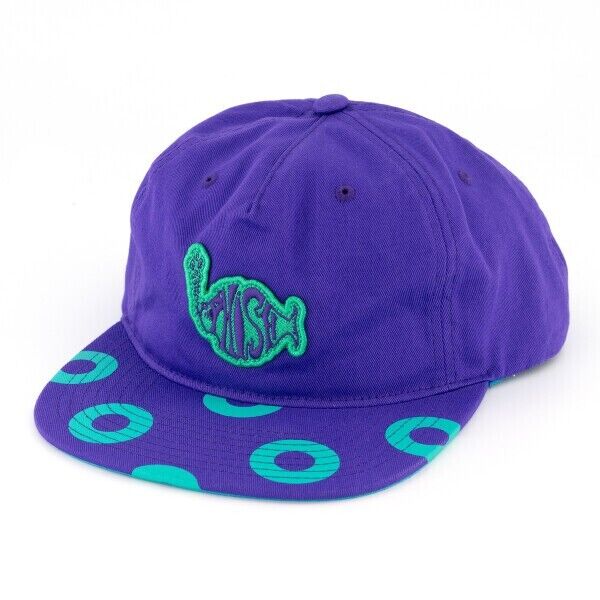 Phish Donut Brim Logo Embroidered Ball Cap Dad Hat Purple + Teal Dry Goods NEW