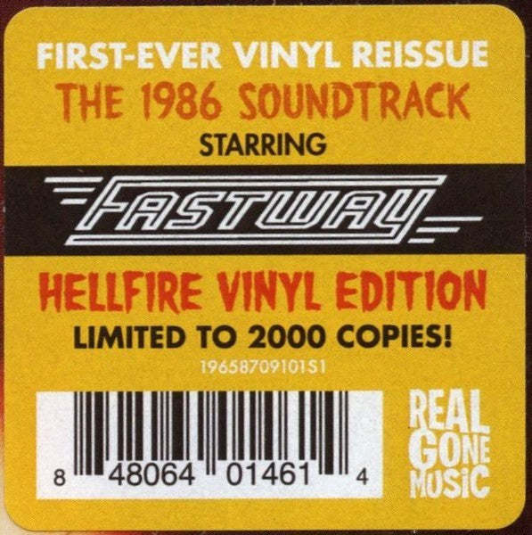 Trick or Treat Motion Picture Soundtrack Fastway "Hellfire Red" Vinyl LP Limited