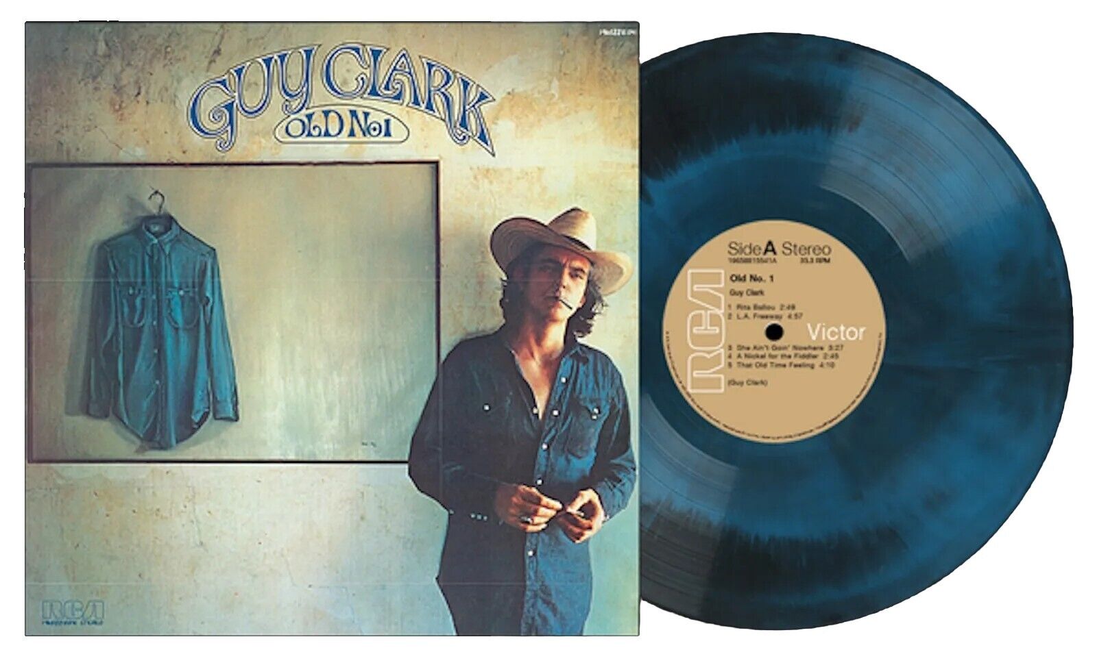 GUY CLARK OLD NO. 1 VINYL VMP LIMITED BLUE LP - LA FREEWAY - RITA BALLOU NUMBER