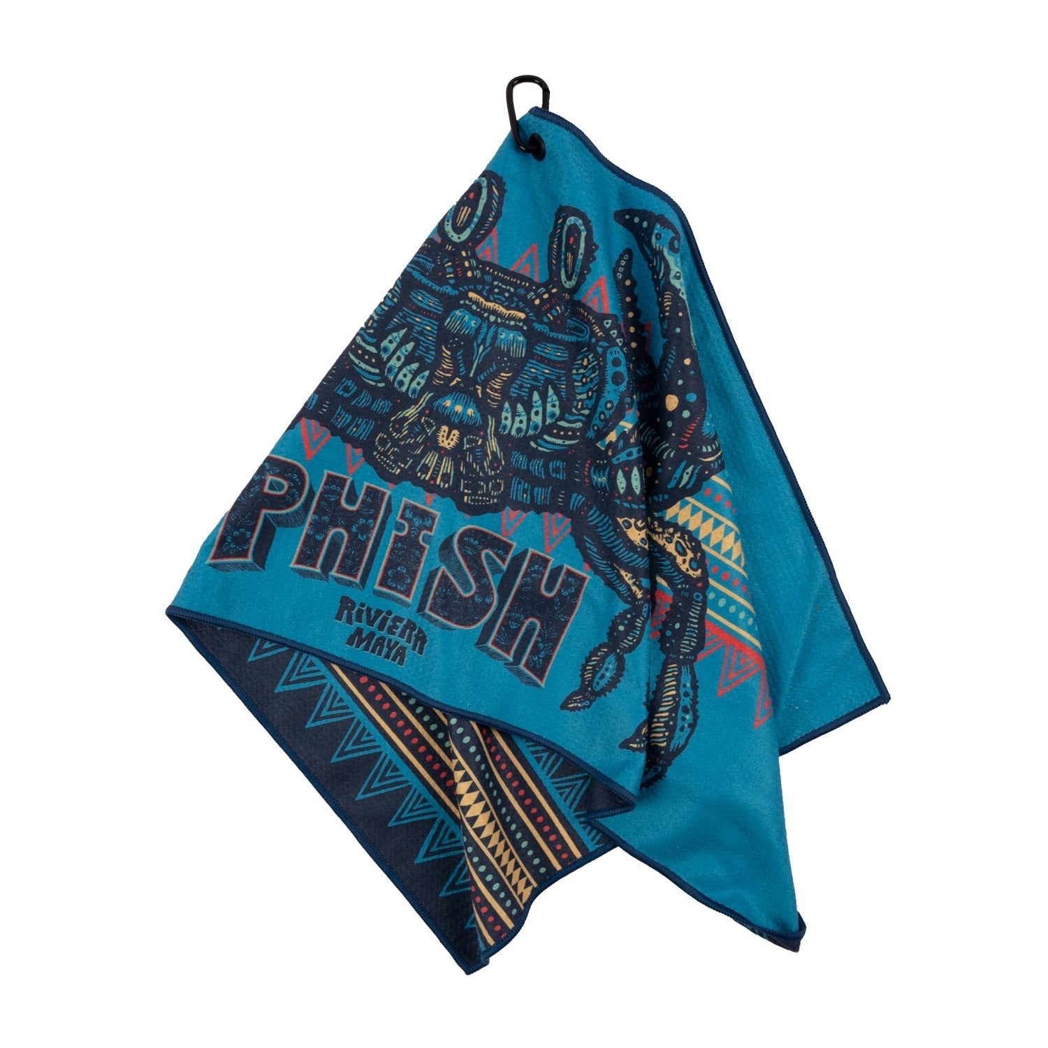 Phish Riviera Maya Mexico 2025 Crab DiscGolf Towel W/ Carabiner Frisbee Golf NEW