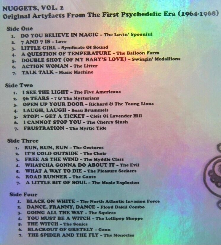 NUGGETS 50th Anniversary 5 LP BOXSET Artifacts First Psychedelic Era RSD LIMITED