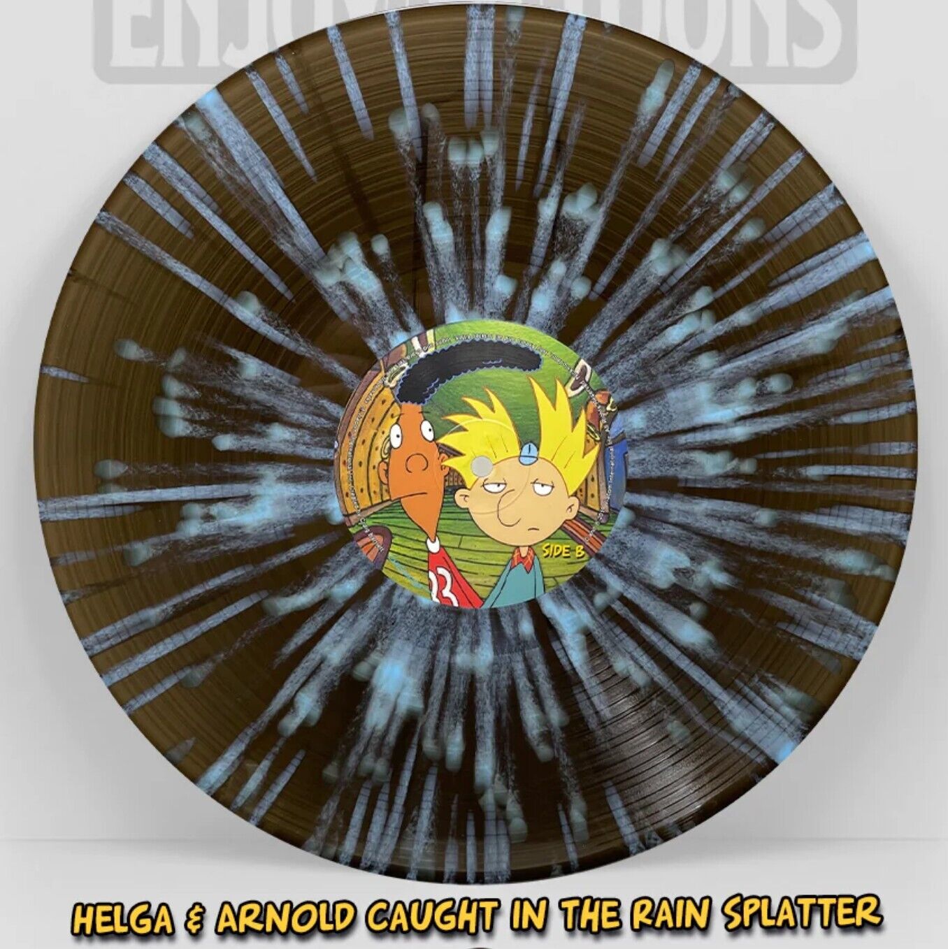 Hey Arnold! The Music, Vol 1 HELGA + ARNOLD IN THE RAIN SPLATTER LP Jim Lang
