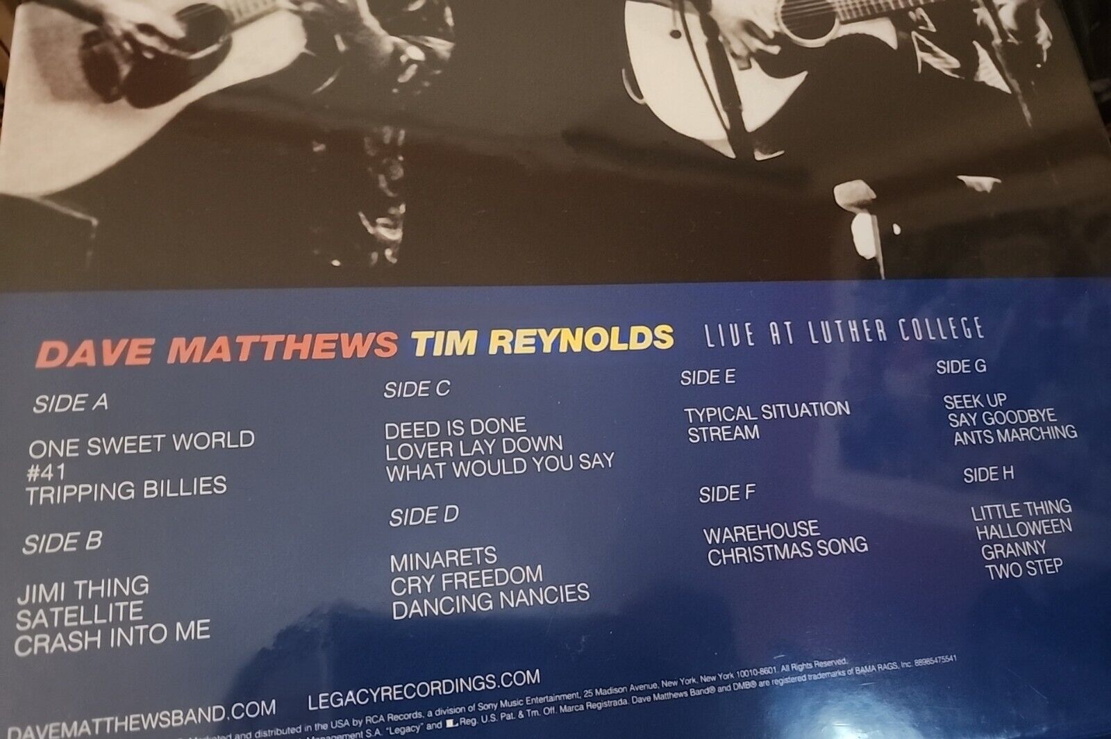 DAVE MATTHEWS & TIM REYNOLDS – LIVE AT LUTHER COLLEGE (1999) 4 LP 150G Vinyl