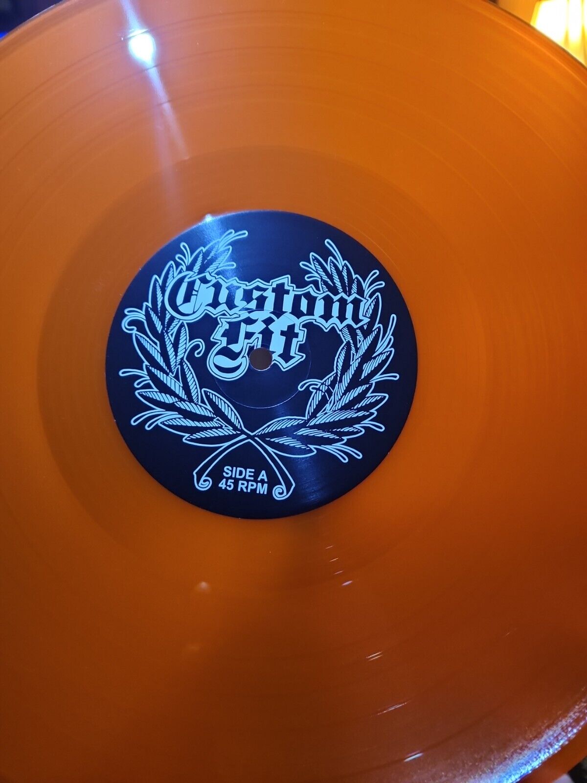 Custom Fit - Self Titled Orange Colored 12" Vinyl EP 45RPM Punk Rock Oi Cool Art