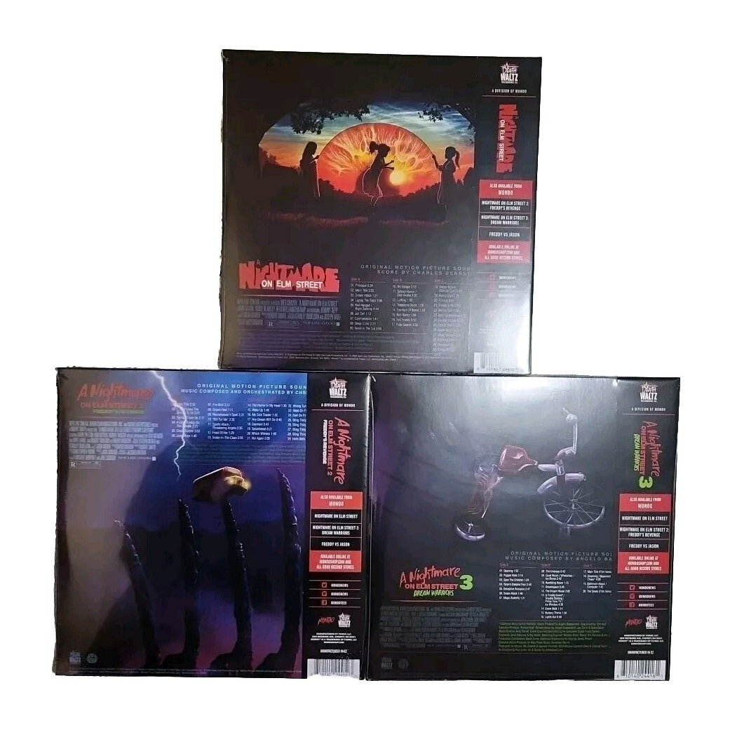 A Nightmare on Elm Street Soundtrack - MONDO LIMITED COLORED VINYL LOT 1 2 3
