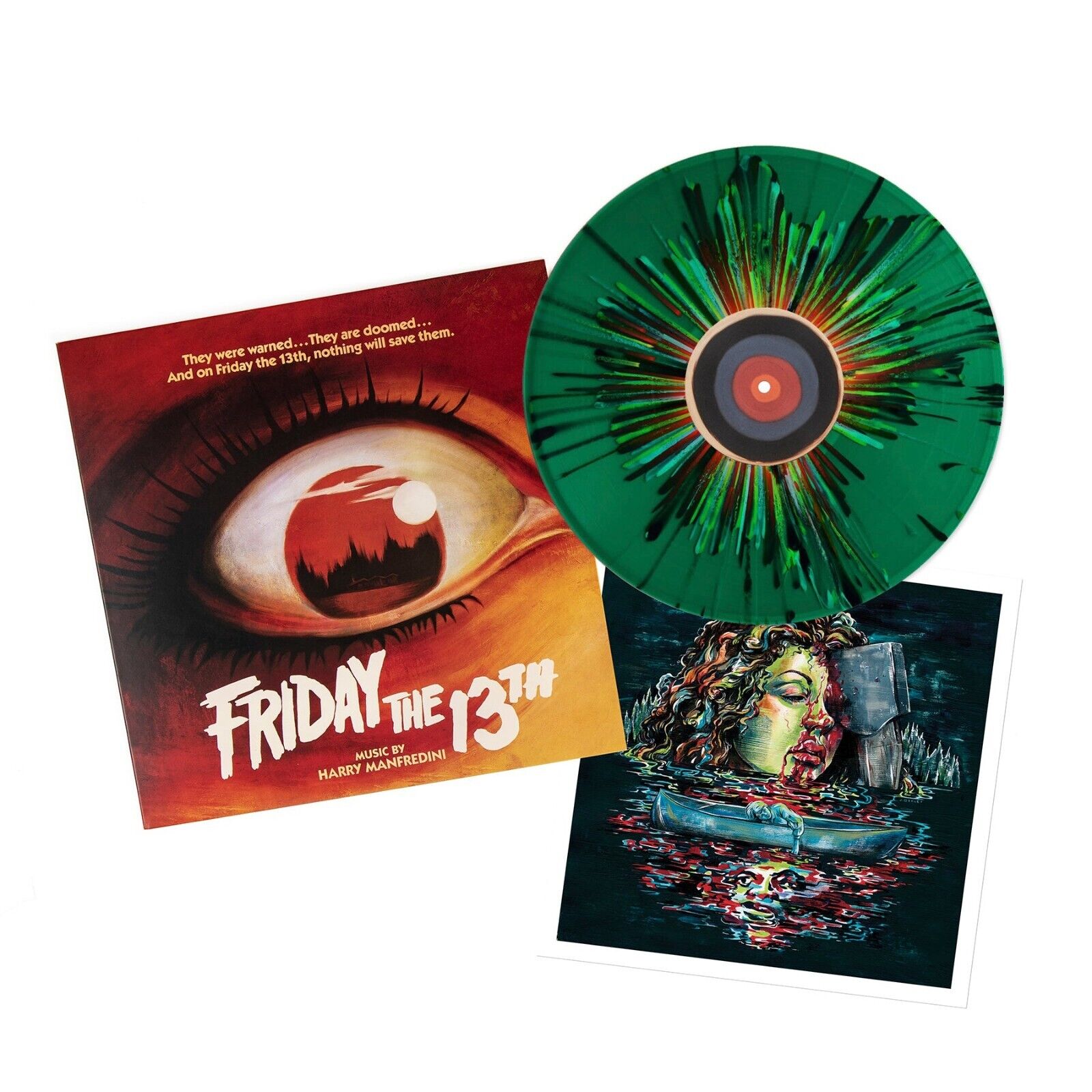 Friday the 13th Original Soundtrack Vinyl LP "Camp Crystal Lake Variant" Waxwork