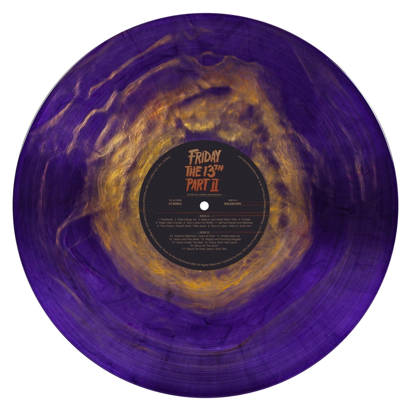 Friday the 13th Part 2 Soundtrack LP - Waxwork Records - Color Vinyl NEW Horror
