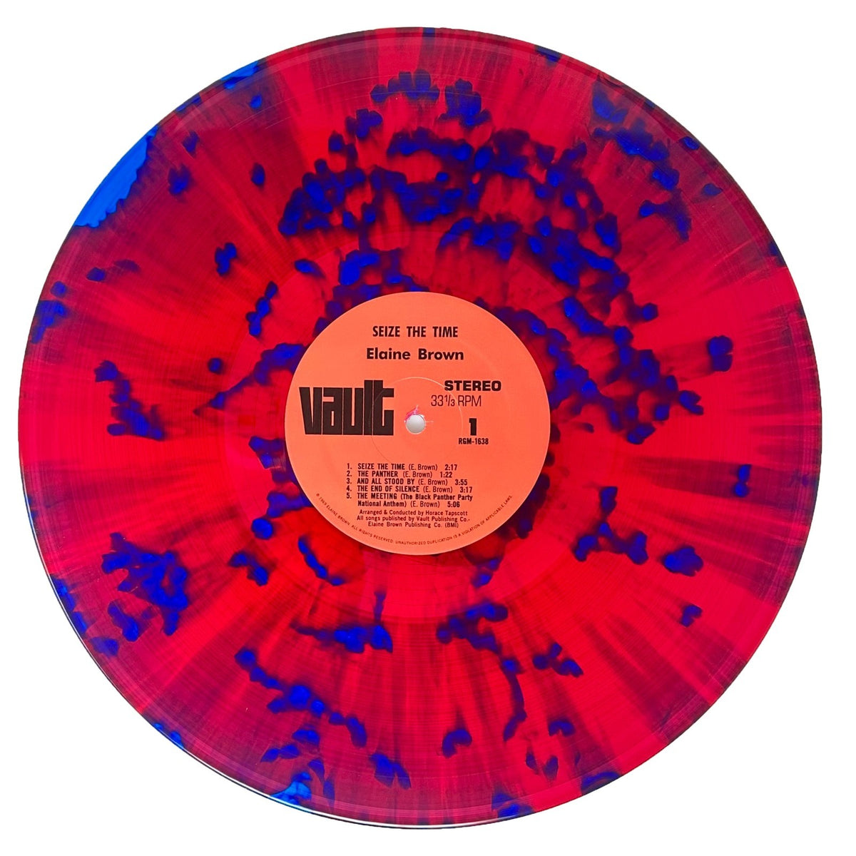ELAINE BROWN LP - Seize The Time RED + BLUE VINYL LIMITED /50 SOUL JAZZ POETRY