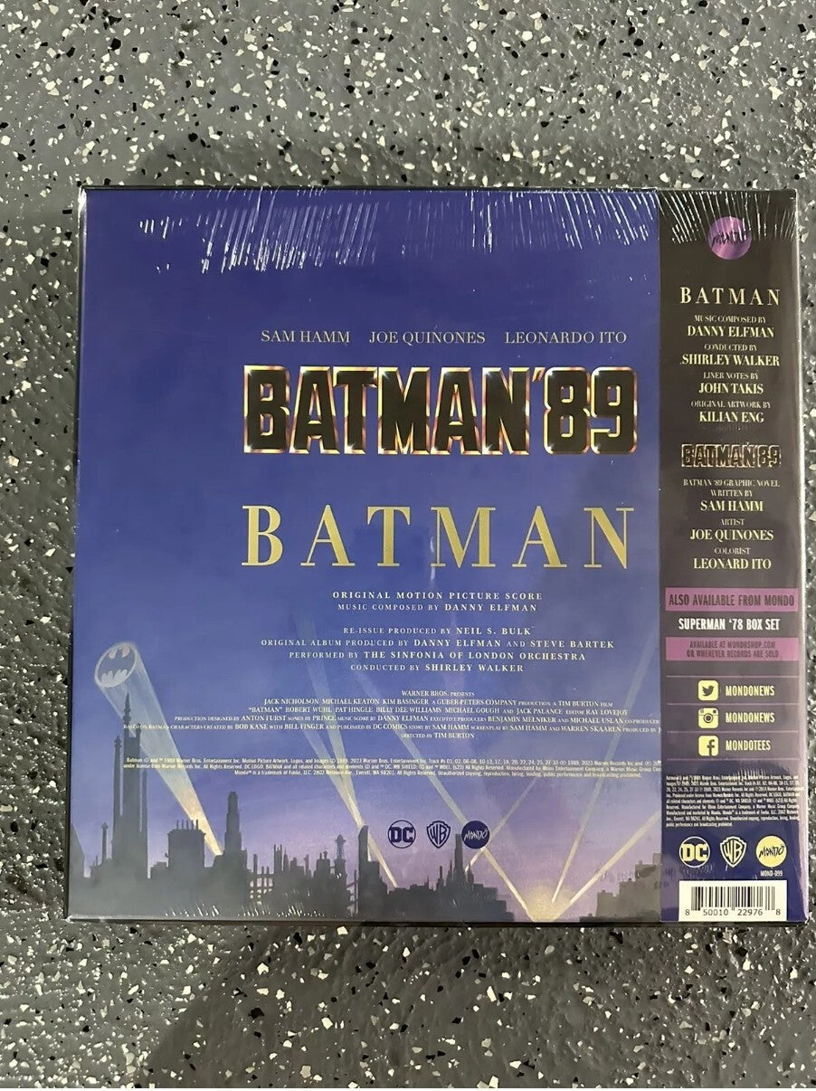 Batman 1989 Original Motion Picture Score Vinyl LP & Graphic Novel Art Box Set