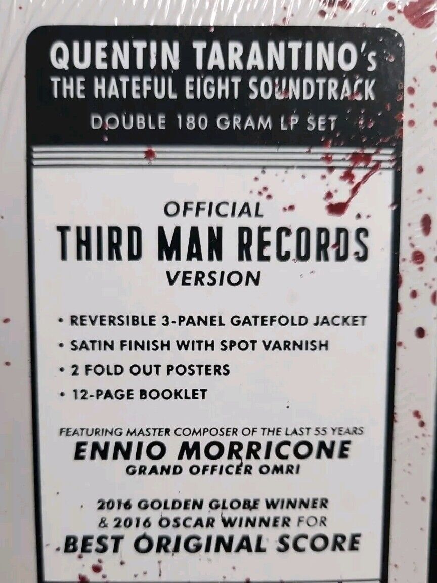 HATEFUL EIGHT SOUNDTRACK 2 LP VINYL Quentin Tarantino Ennio Morricone Third Man