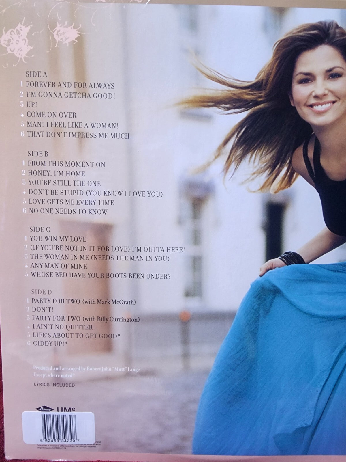 SHANIA TWAIN Greatest Hits Album 2x LP BABY PINK COLORED VINYL Best of Album