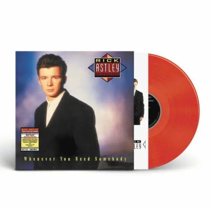 RICK ASTLEY - WHENEVER YOU NEED SOMEBODY - RSD RED COLORED VINYL RECORD LP NEW