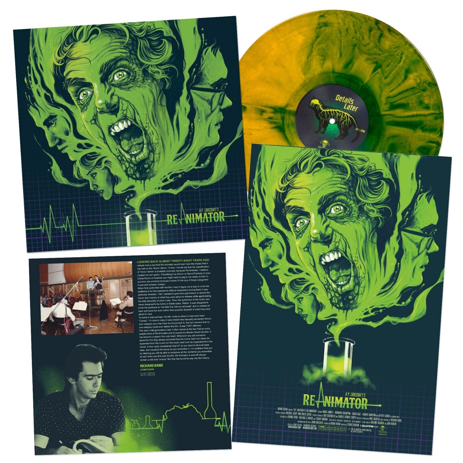 Re-Animator H.P. Lovecraft Horror Score Soundtrack (180G Vinyl LP) LIMITED COLOR
