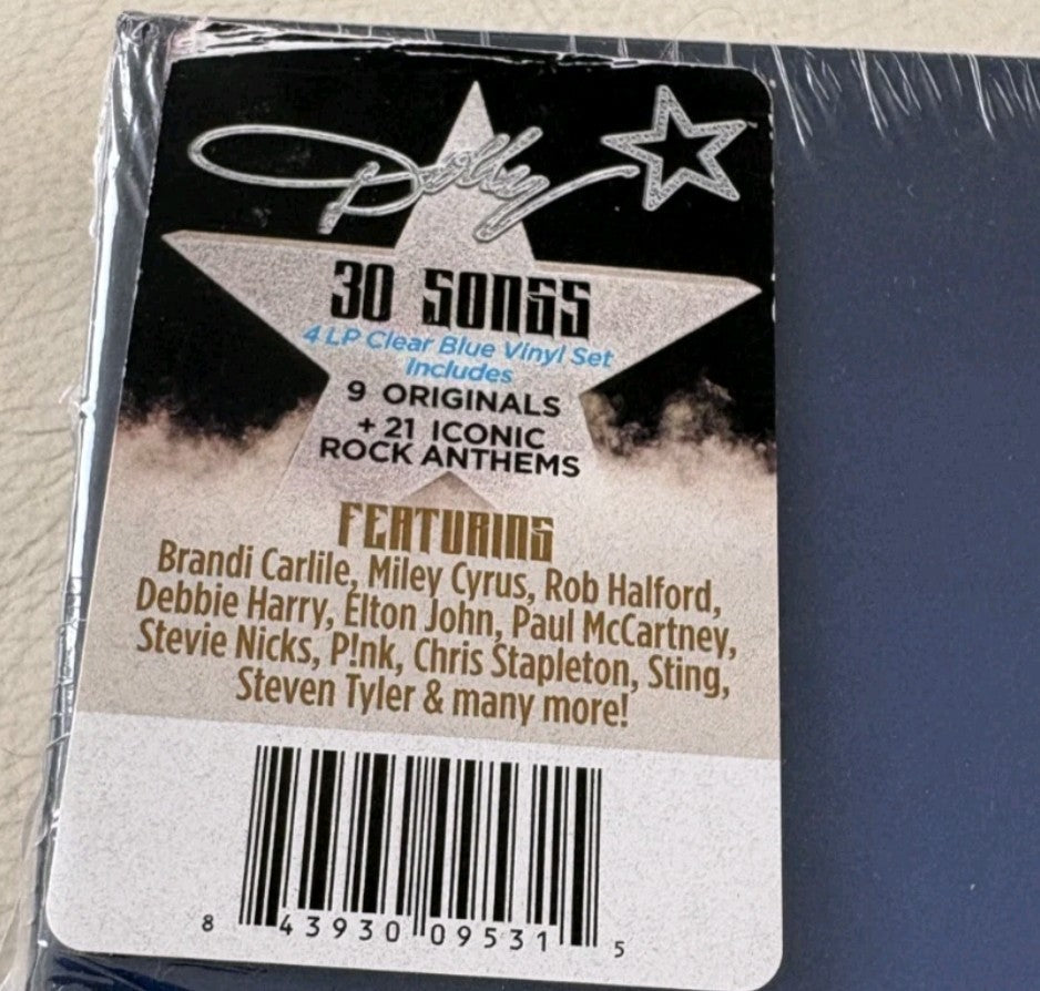 Dolly Parton Rockstar NEW Limited Edition 4-LP Clear Blue Vinyl Box Set sealed