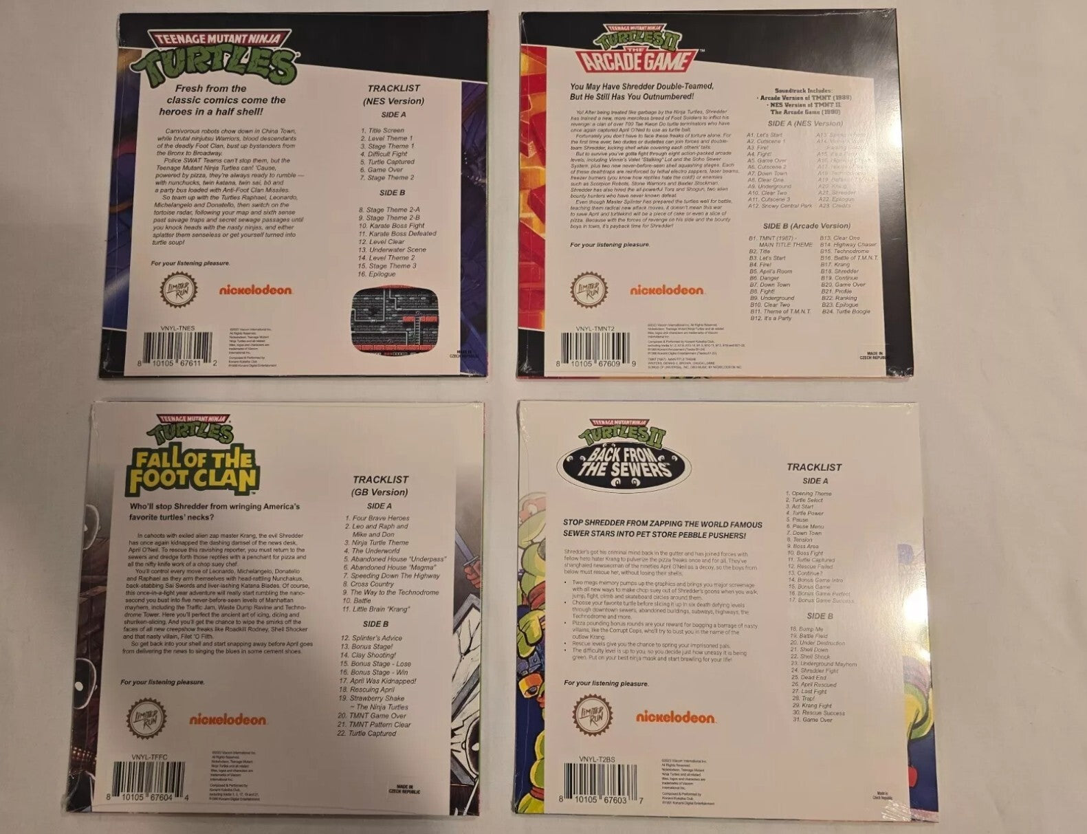 Teenage Mutant Ninja Turtles 9 Vinyl LP LOT Game Soundtrack Limited Arcade Games