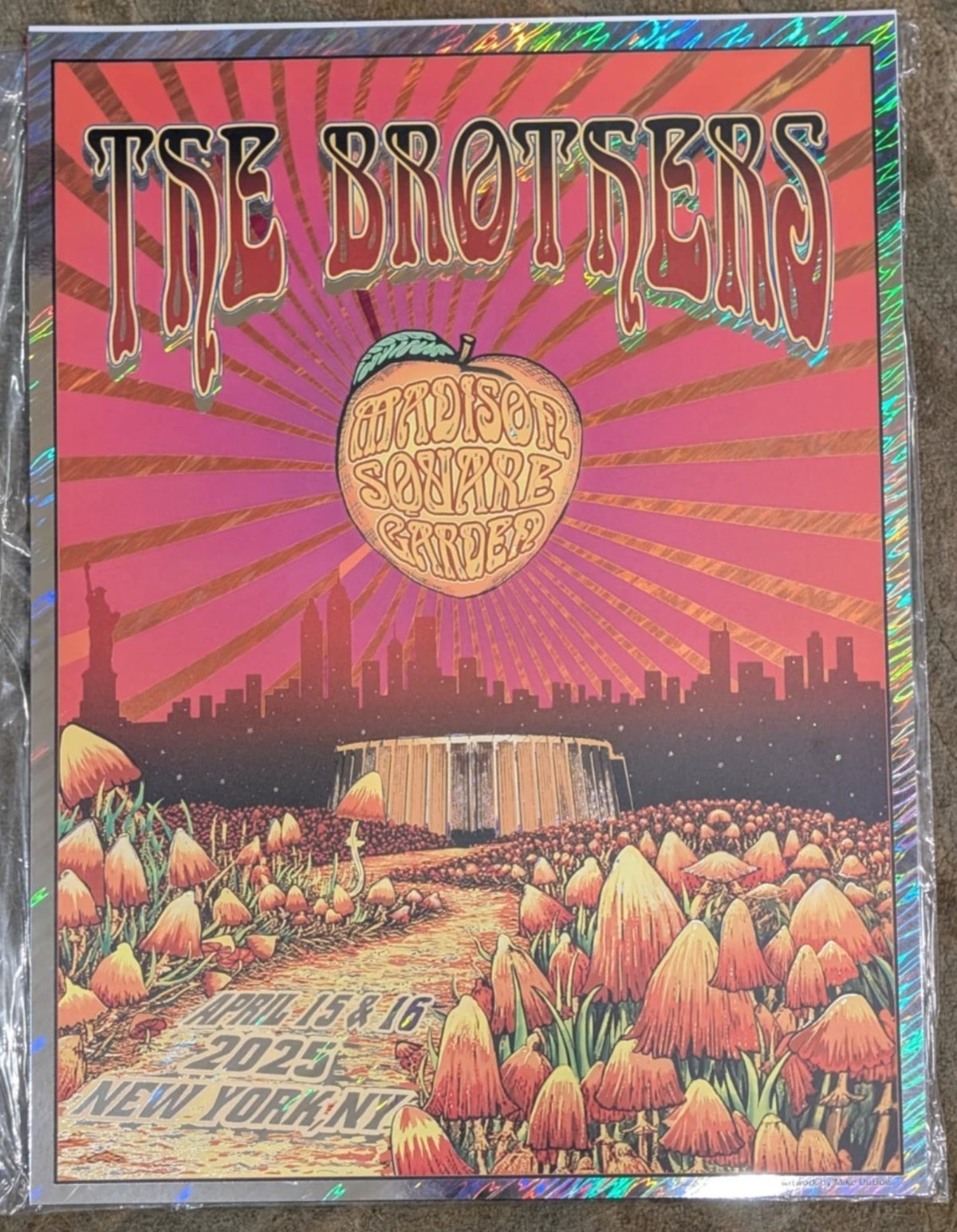 The Brothers Event FOIL Poster 4/15 & 4/16 2025 Madison Square Garden IN HAND