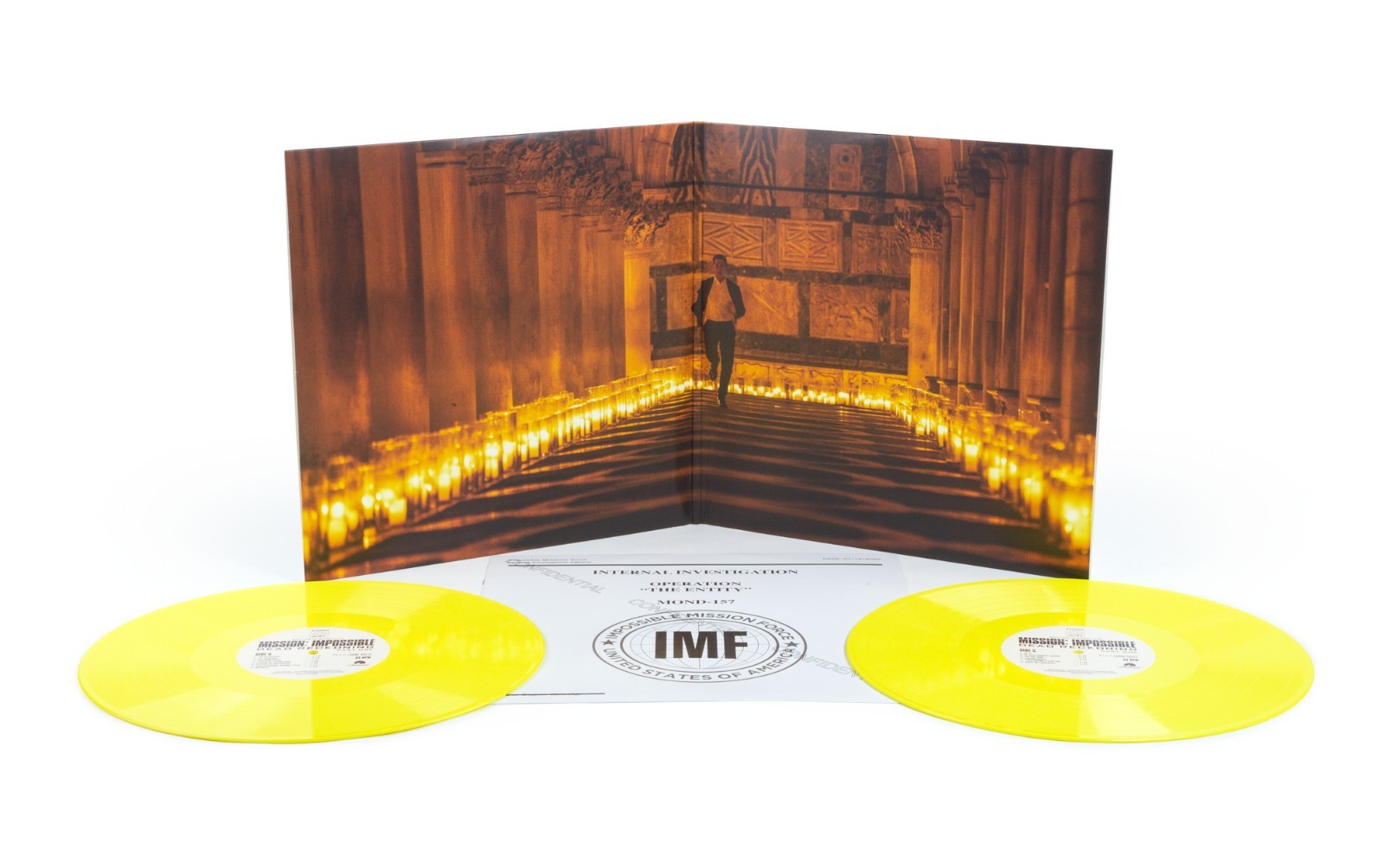 Mission Impossible Dead Reckoning Part One Soundtrack 2 LP Mondo Yellow Vinyl