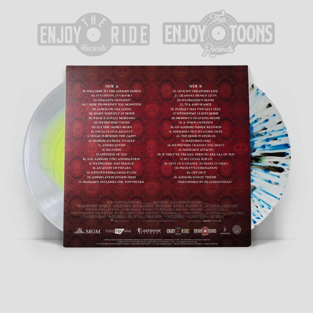 Addams Family Soundtrack LIGHTNING STORM Color Vinyl LP 2019 Animated Film Score