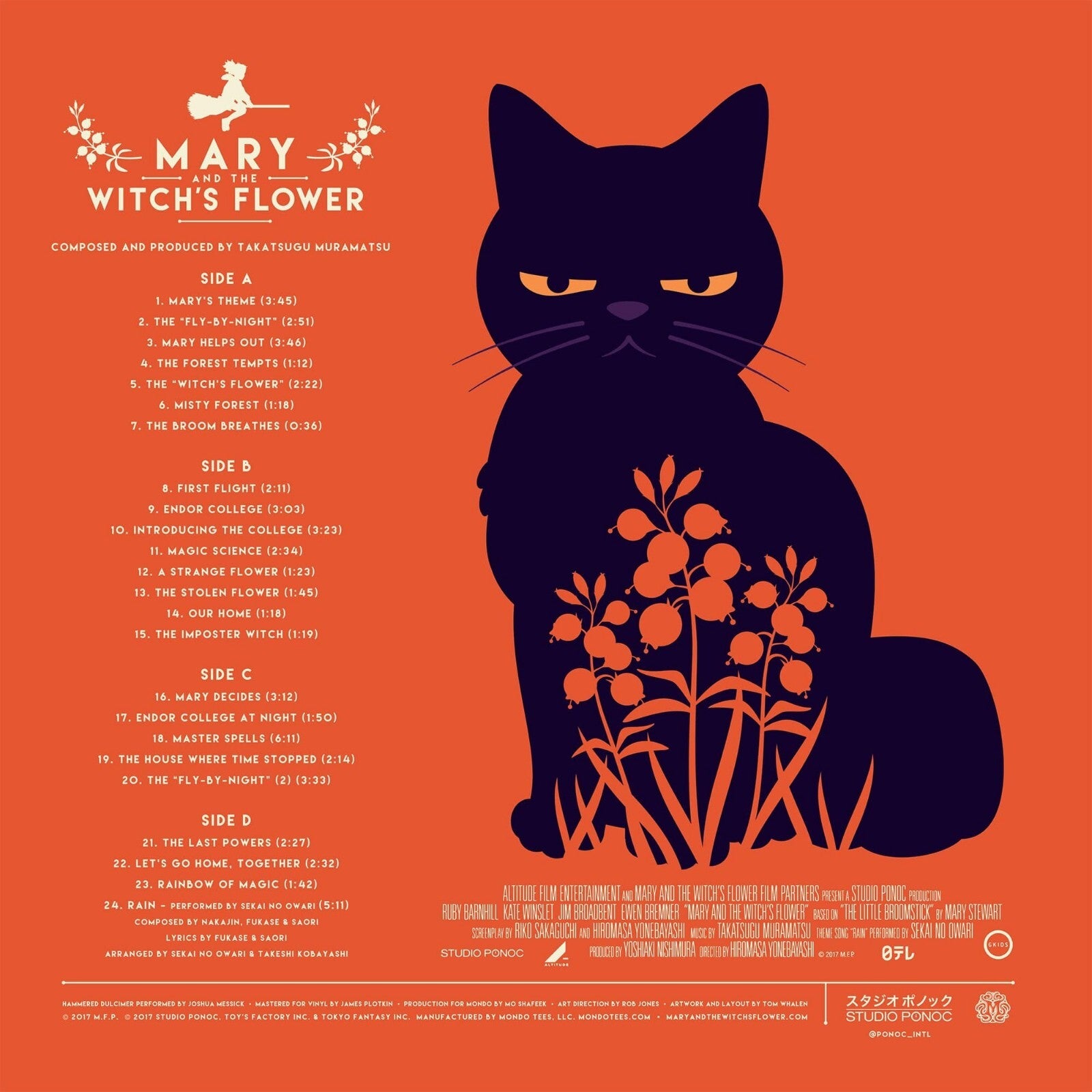 Mary and the Witch's Flower Original Motion Picture Soundtrack 2X LP Black Vinyl
