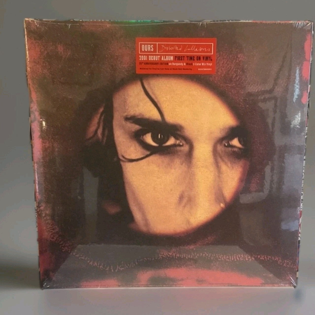 OURS Distorted Lullabies NEW BURGUNDY/BLACK MIX VINYL W/HYPE STICKER