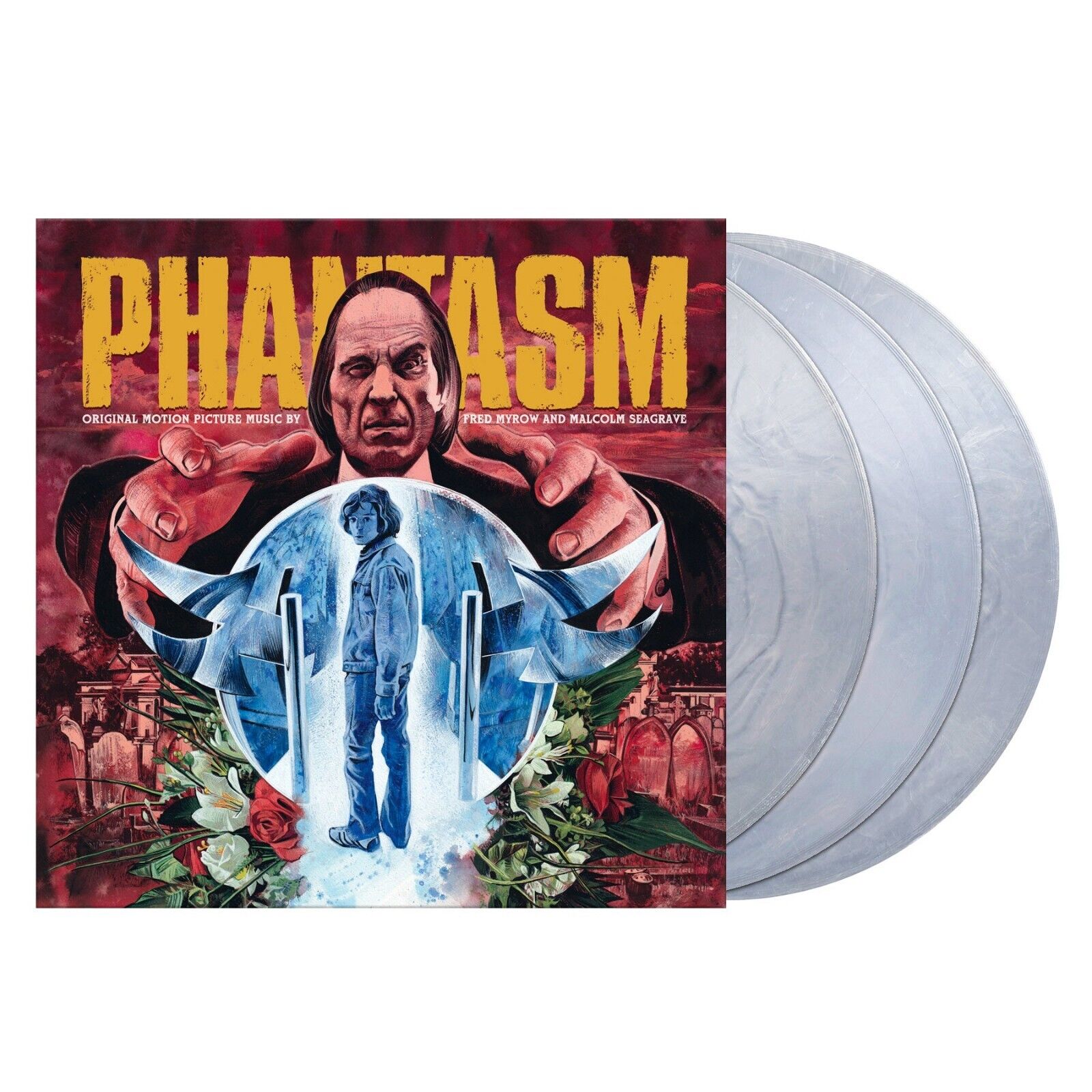 Phantasm Soundtrack SILVER VINYL Record 3x LP Mondo Horror Score Myrow Seagrave