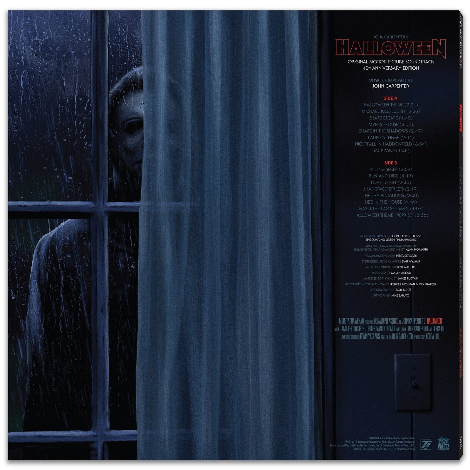 Halloween 40th Anniversary Edition Vinyl LP Mondo John Carpenter OST Shape Blue