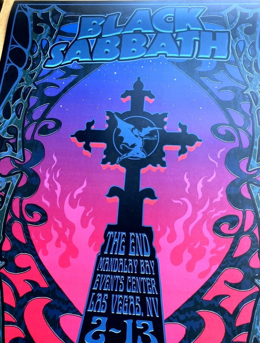 AUTHENTIC BLACK SABBATH POSTER Mandalay Las Vegas Feb 13th 2016 Ozzy Osbourne AE