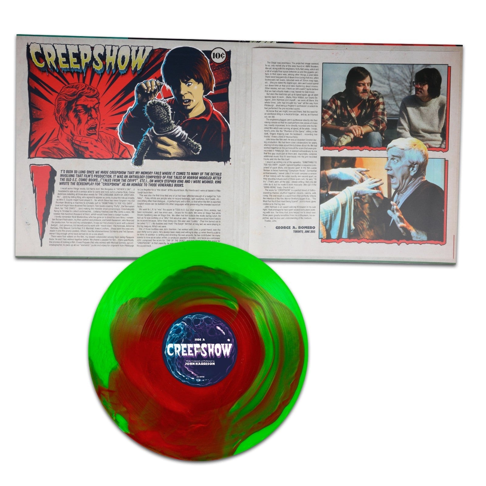 CREEPSHOW SOUNDTRACK  LTD LIMITED EDITION COLOR VINYL LP W/ BOOKLET HORROR