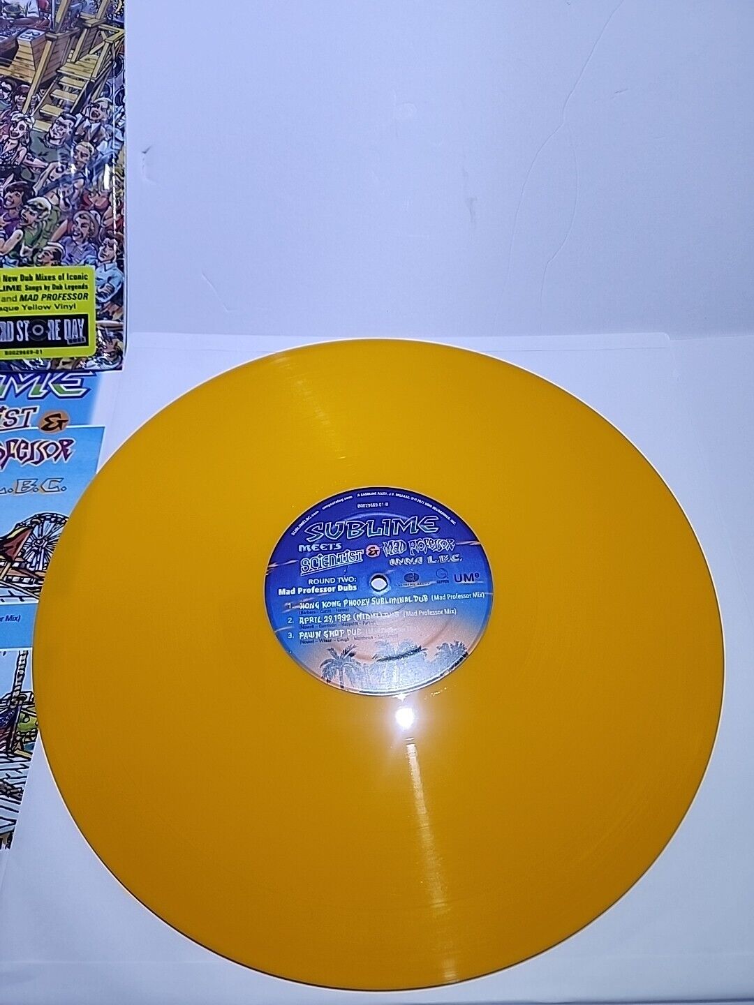 SUBLIME - MEETS MAD SCIENTIST - LTD RSD - YELLOW SUN VINYL LP RECORD DUB RASTA