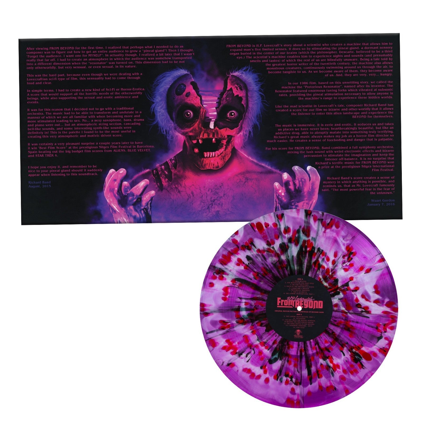 From Beyond (1986) Soundtrack Waxwork Records Purple Slime Splatter Vinyl LP