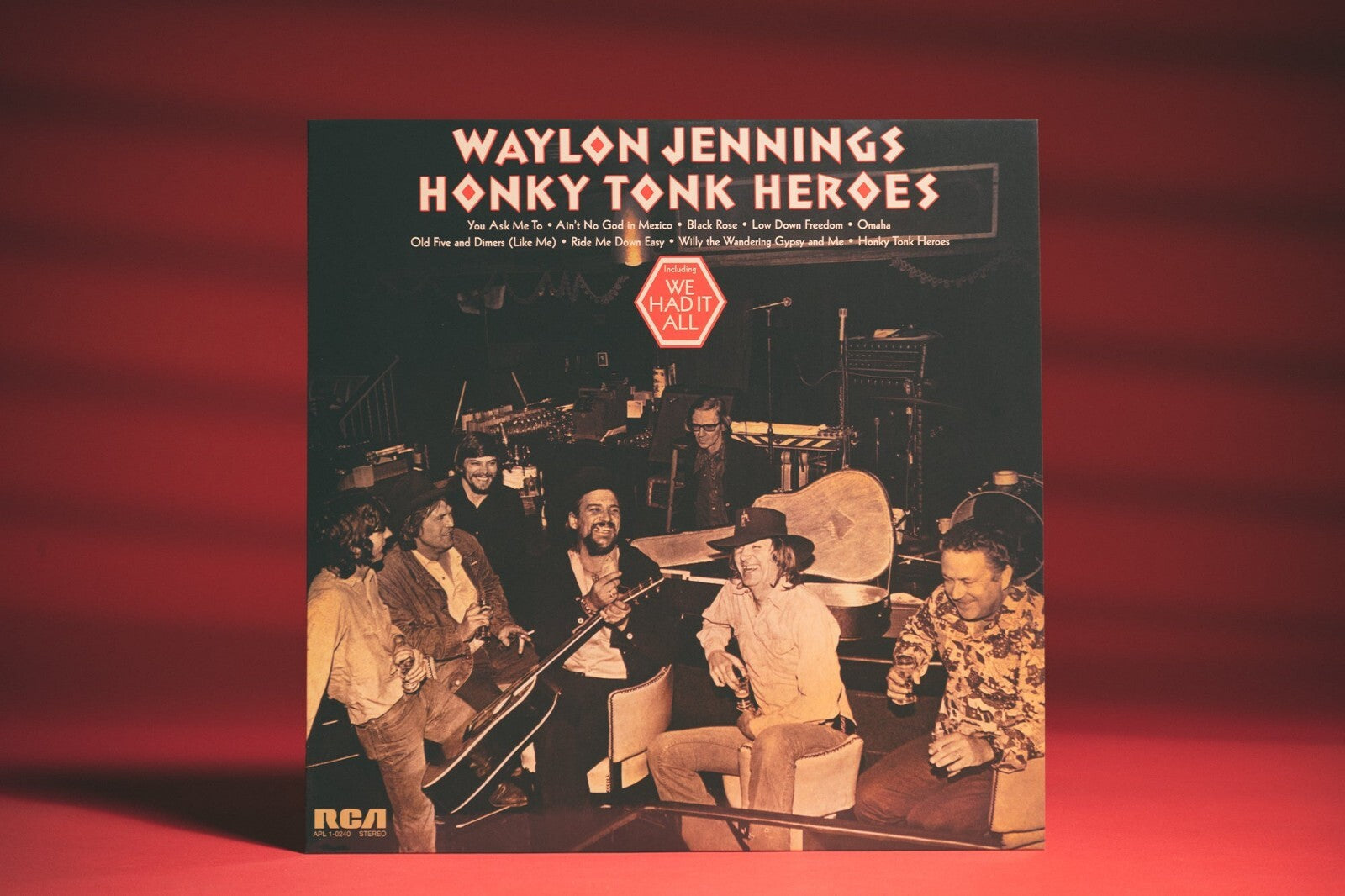 WAYLON JENNINGS HONKY TONK HEROES LIMITED 180G COLOR VINYL LP 70S OUTLAW COUNTRY