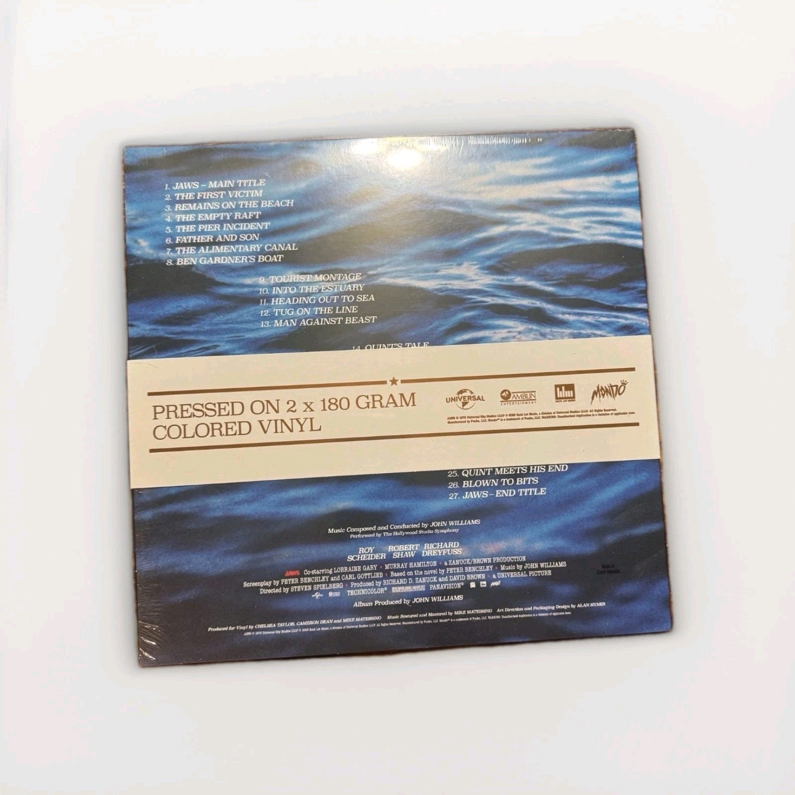 John Williams - JAWS Soundtrack 2LP "BLOOD & WATER" Vinyl BRAND NEW Deluxe 2 LP