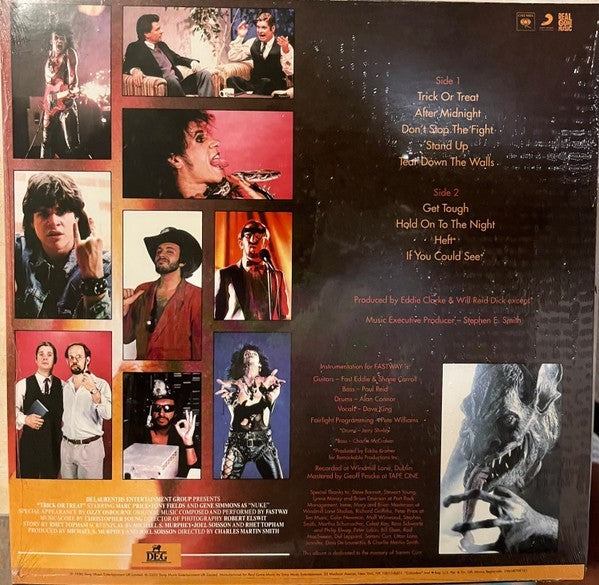 Trick or Treat Motion Picture Soundtrack Fastway "Hellfire Red" Vinyl LP Limited