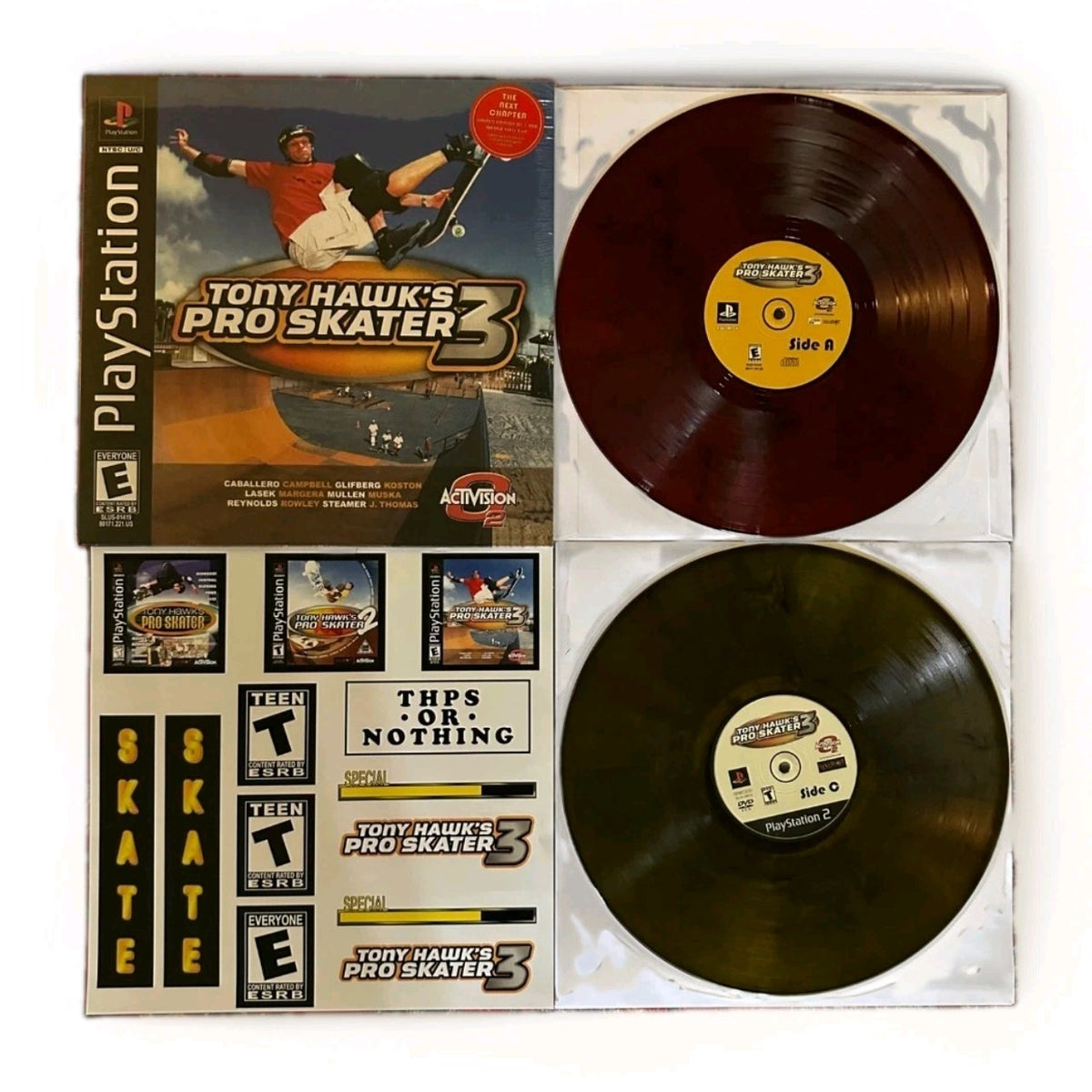 Tony Hawk Pro Skater 3 Color Vinyl Video Game Soundtrack New 2 LP RARE Stickers