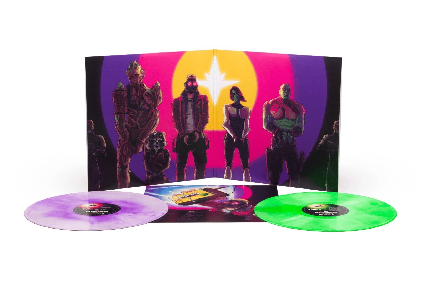 Guardians Of The Galaxy Marvel OST MONDO Purple & Green Color Vinyl 2 LP