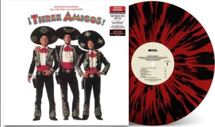 Three Amigos Original Soundtrack Limited Red Black Splatter Color Vinyl LP OST