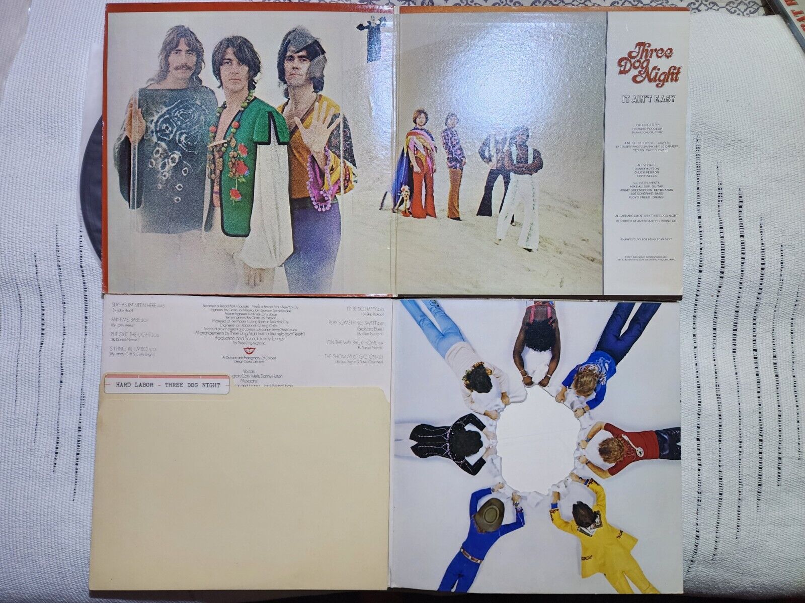 Three Dog Night Promo VINYL LP LOT ( Hard Labor + It Ain't Easy ) Used Records