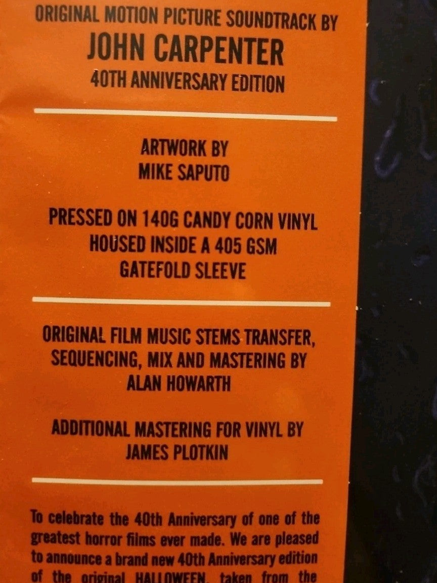 Halloween 40th Anniversary Edition Vinyl LP Mondo John Carpenter OST Candy Corn